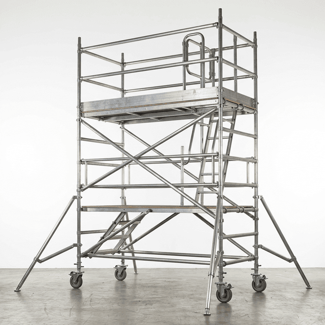 8m scaffold tower style double width aluminium tower prepared for package planning