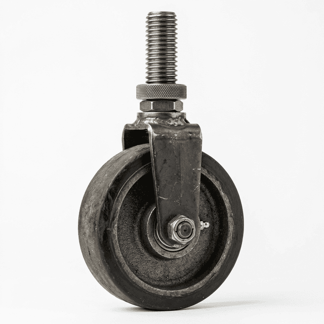 Double width scaffold tower mobile base and heavy-duty wheel detail