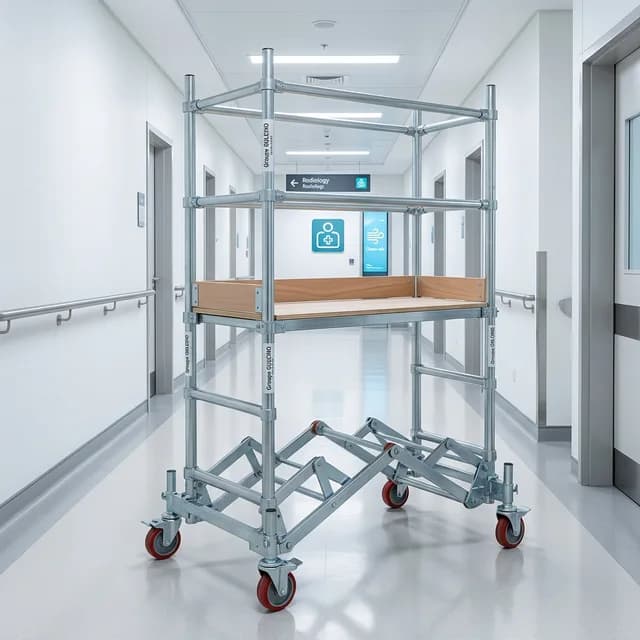 Aluminium scaffold tower rental context for building access