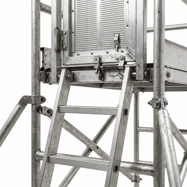 Single width scaffold tower internal ladder detail